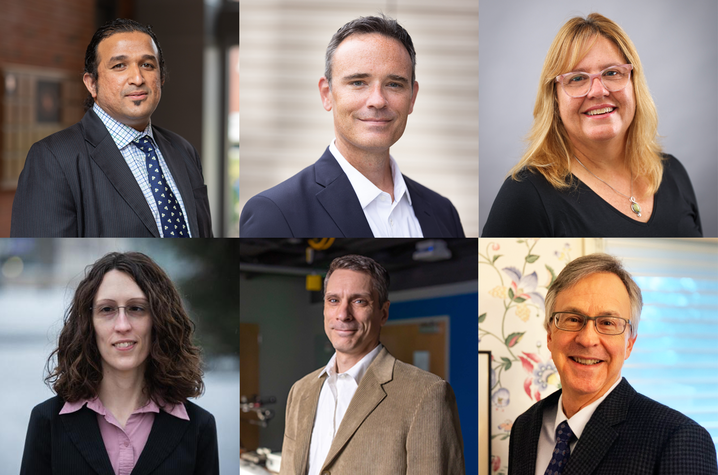 Collage of six University of Kentucky researchers selected for the U.S. Department of Energy Genesis Mission